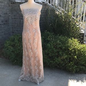 Size 6 Vintage Unique Couture Strapless Evening Gown